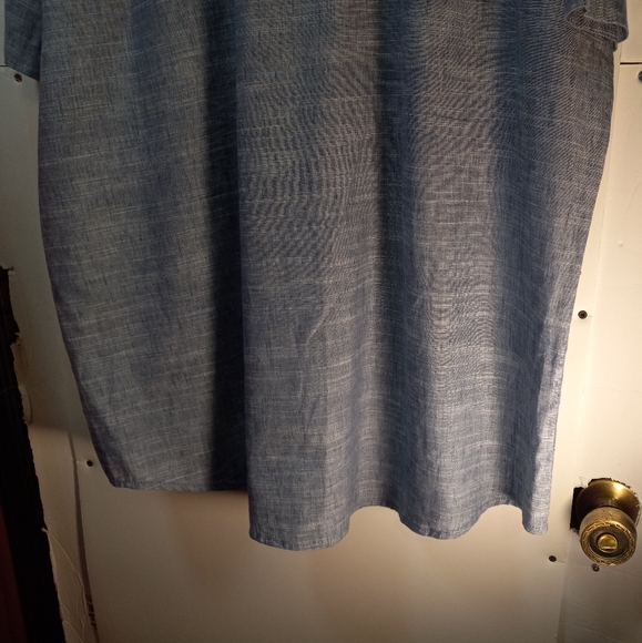 St. John’s Bay 30% Linen Classic Fit XXL Blue Business Casual Shirt Office Event - Picture 2 of 15